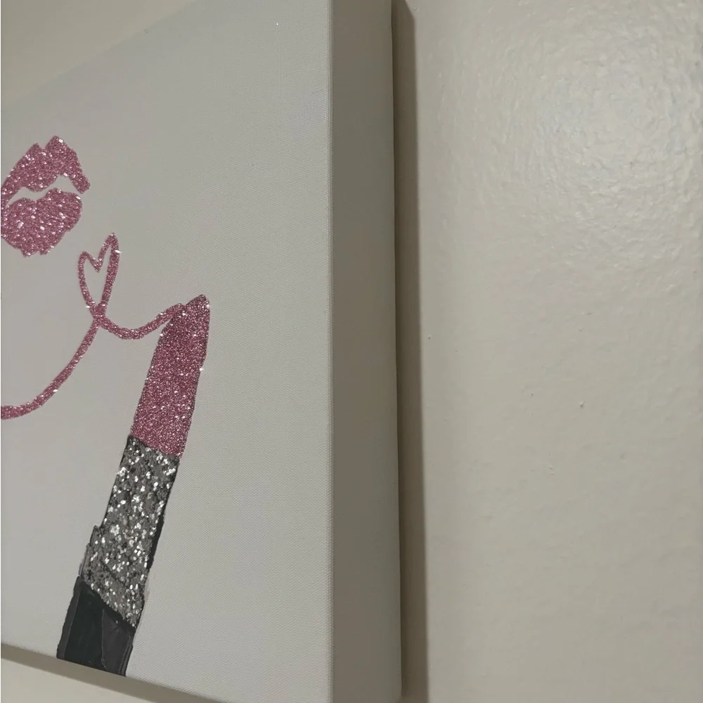 Pink Glitter Love Wall Art